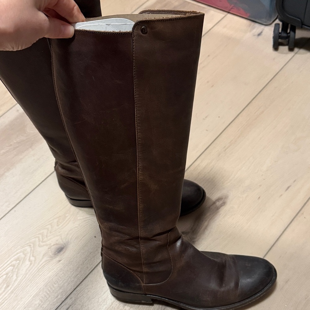 Frye Melissa button leather boots
